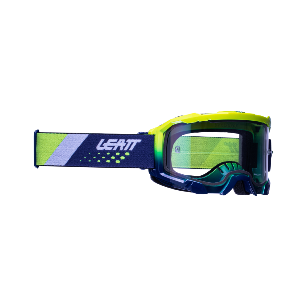 LEATT VELOCITY 4.5 IRIZ NEON YELLOW PURPLE LENS GOOGLES