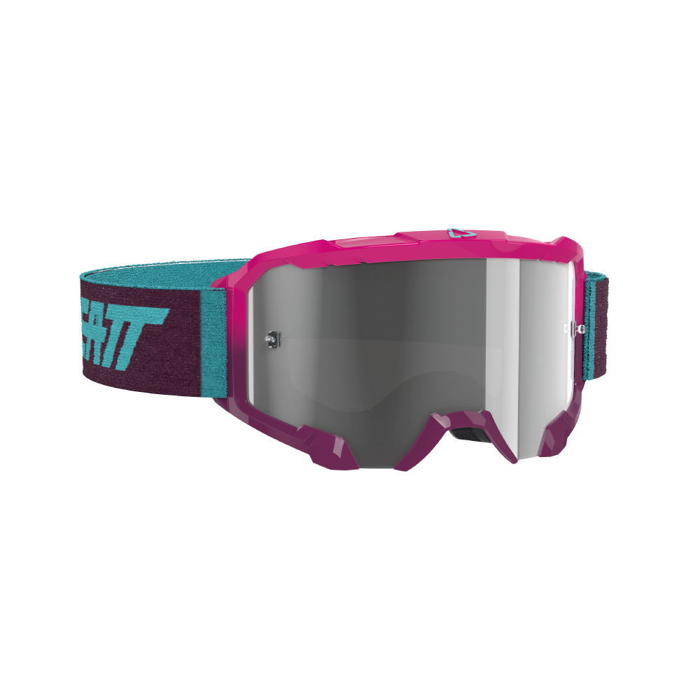 LEATT VELOCITY 4.5 NEON PINK LIGHT GREY LENS GOOGLES