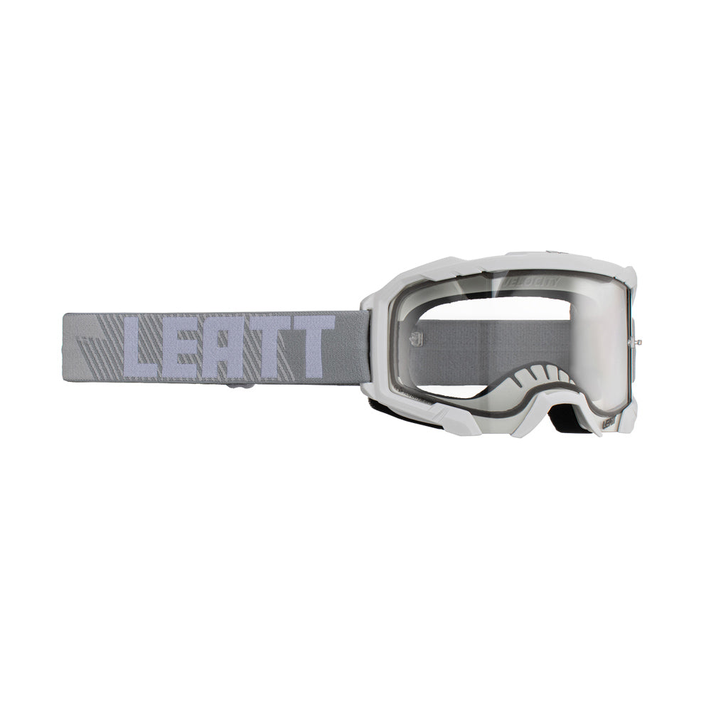 LEATT VELOCITY 4.5 WHITE CLEAR LENS GOOGLES