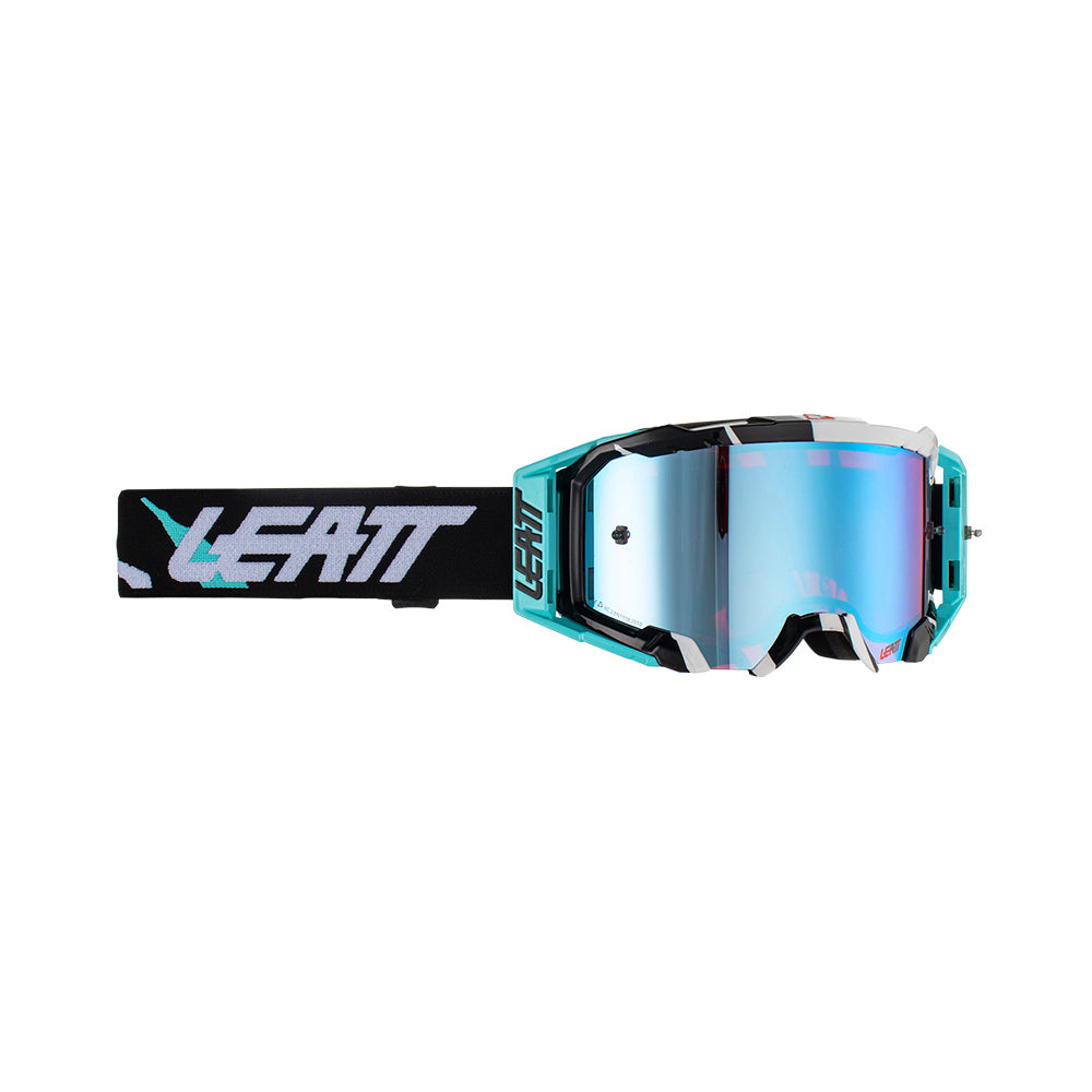 LEATT VELOCITY 5.5 IRIZ ACID TIGER BLUE LENS GOOGLES