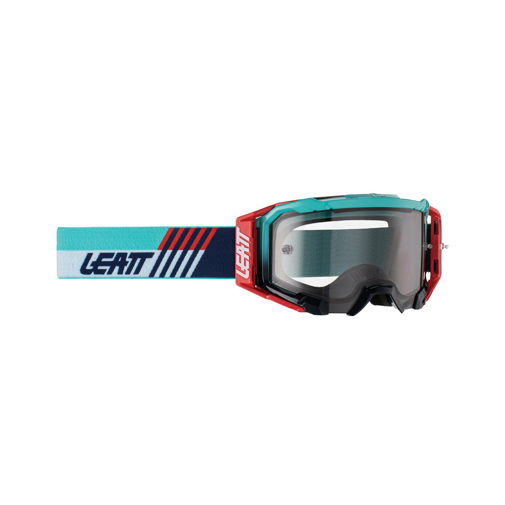 LEATT VELOCITY 5.5 AQUA LIGHT GREY LENS GOOGLES