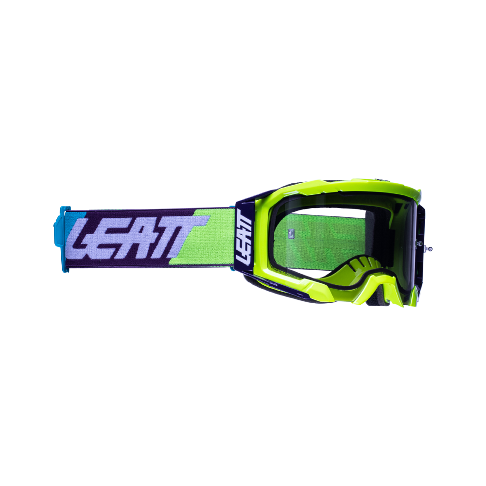 LEATT VELOCITY 5.5 NEON YELLOW LIGHT GREY LENS GOOGLES