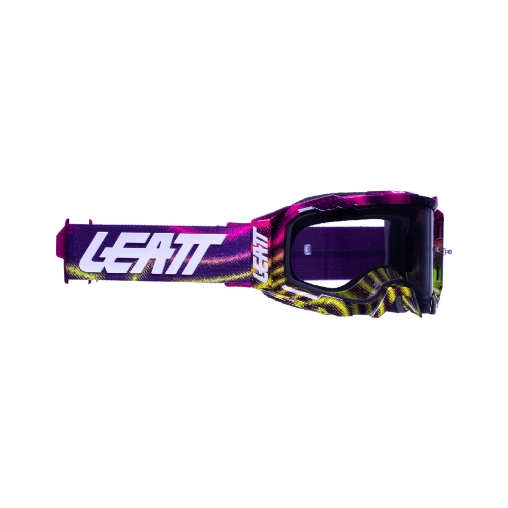 LEATT VELOCITY 5.5 ZEBRA NEON LIGHT GREY LENS GOOGLES