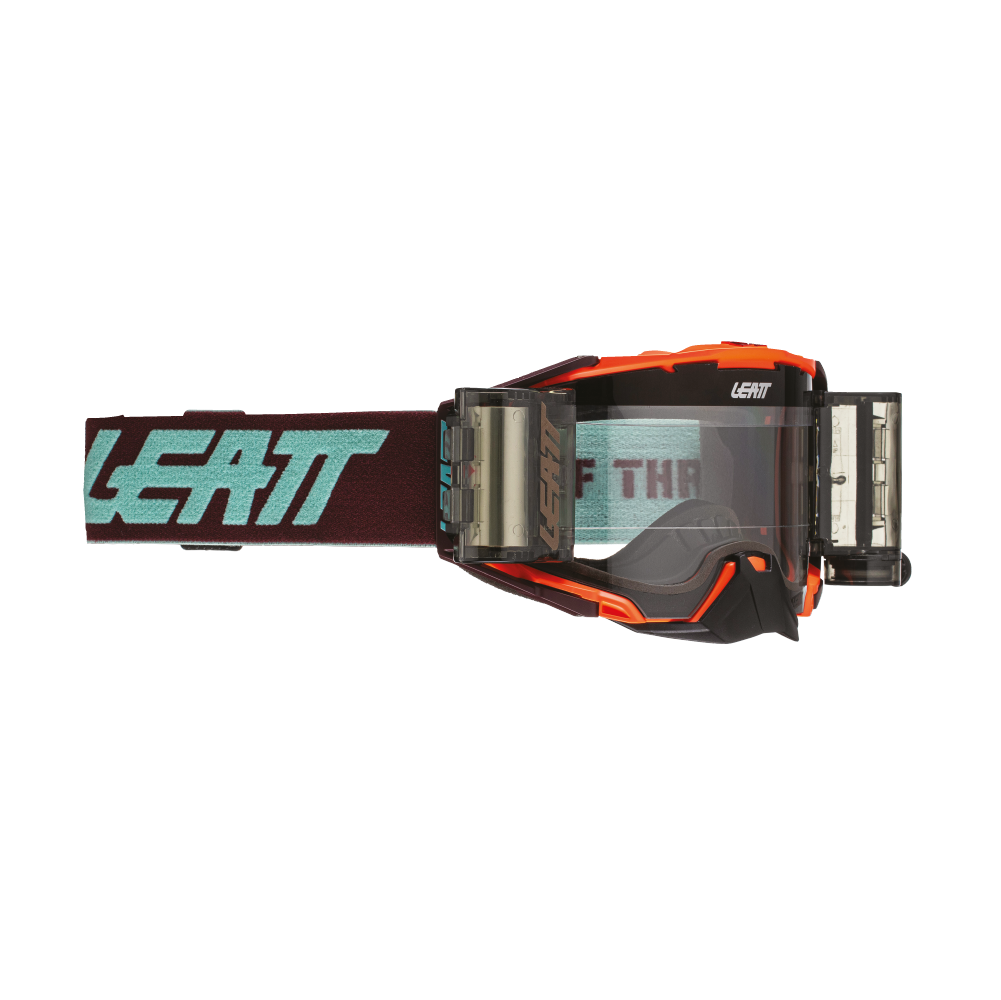 LEATT VELOCITY 6.5 ROLL-OFF NEON ORANGE CLEAR LENS GOOGLES