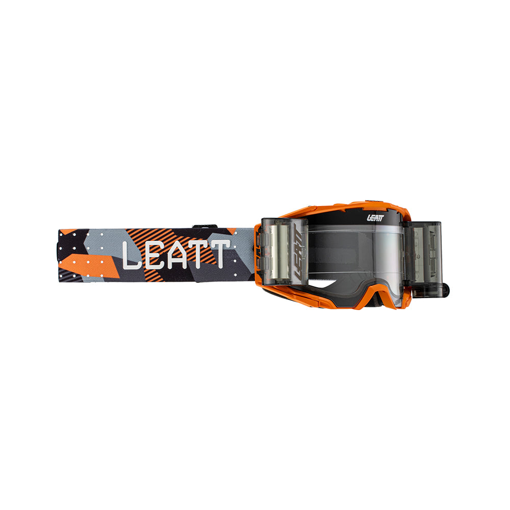 LEATT VELOCITY 6.5 RLL-OOFF ORANGE CLEAR LENS GOOGLES