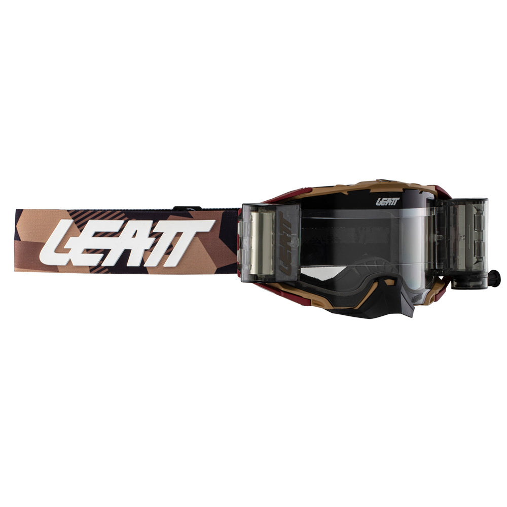LEATT VELOCITY 6.5 ROLL-OFF RUBY STONE CLEAR LENS GOOGLES