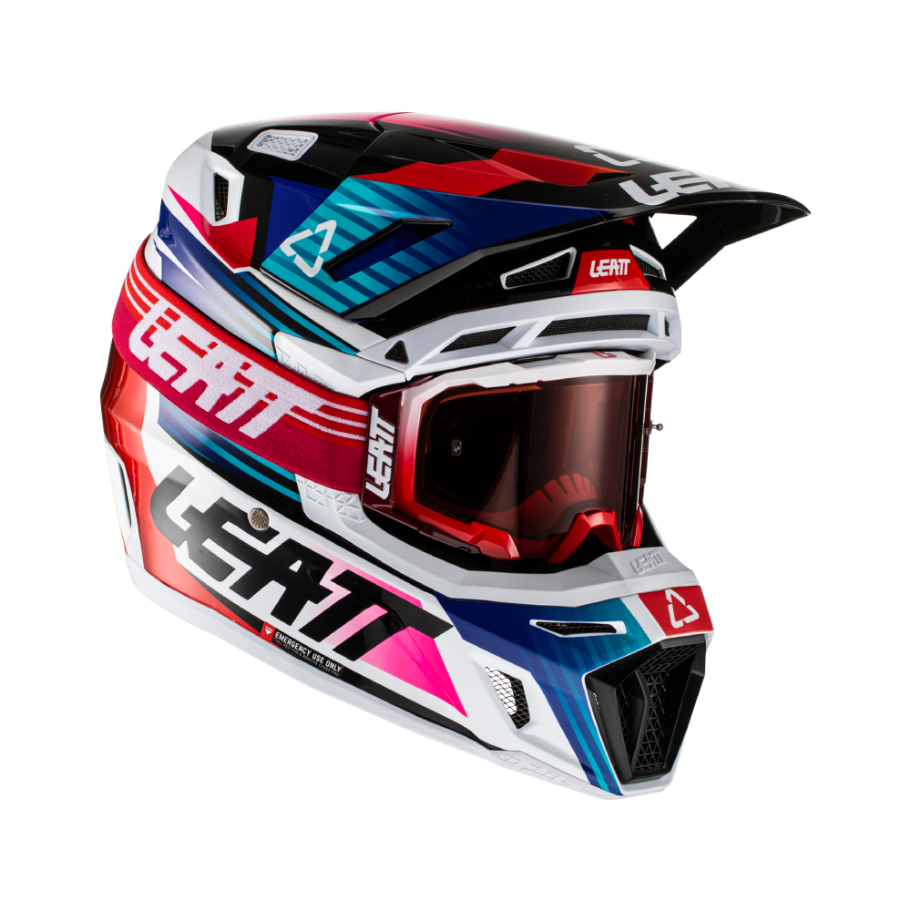HELMET MOTO 8.5 V22 INCLUDES 5.5 GOGGLE (Blue)