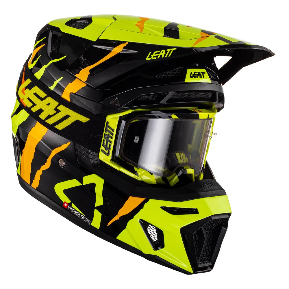 HELMET MOTO 8.5 V23 INCLUDES 5.5 GOGGLE (Yellow)