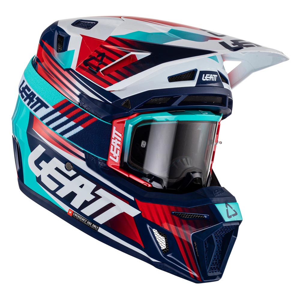 HELMET MOTO 8.5 V23 INCLUDES 5.5 GOGGLE (Blue)