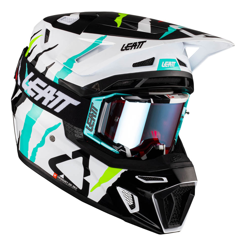 HELMET MOTO 8.5 V23 INCLUDES 5.5 GOGGLE (White)
