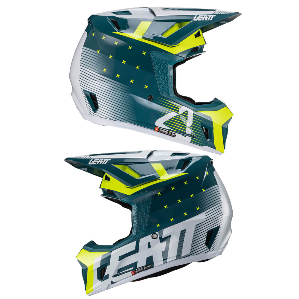 HELMET MOTO 7.5 V24 INCLUDES 4.5 GOGGLE + HELMET BAG (Green)