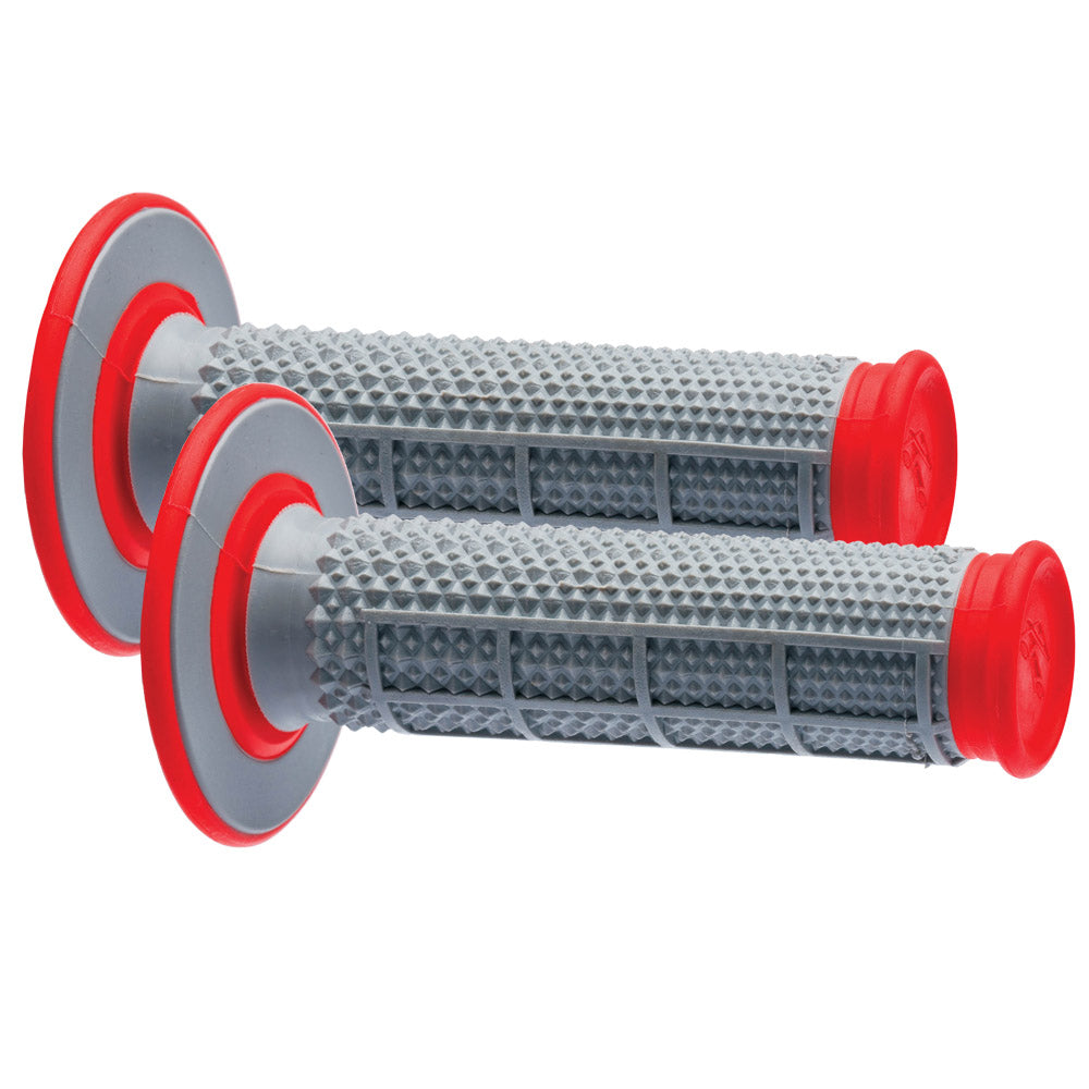 HANDLEBAR GRIP MX DUAL COMPOUND TAPERED 1/2 WAFFLE