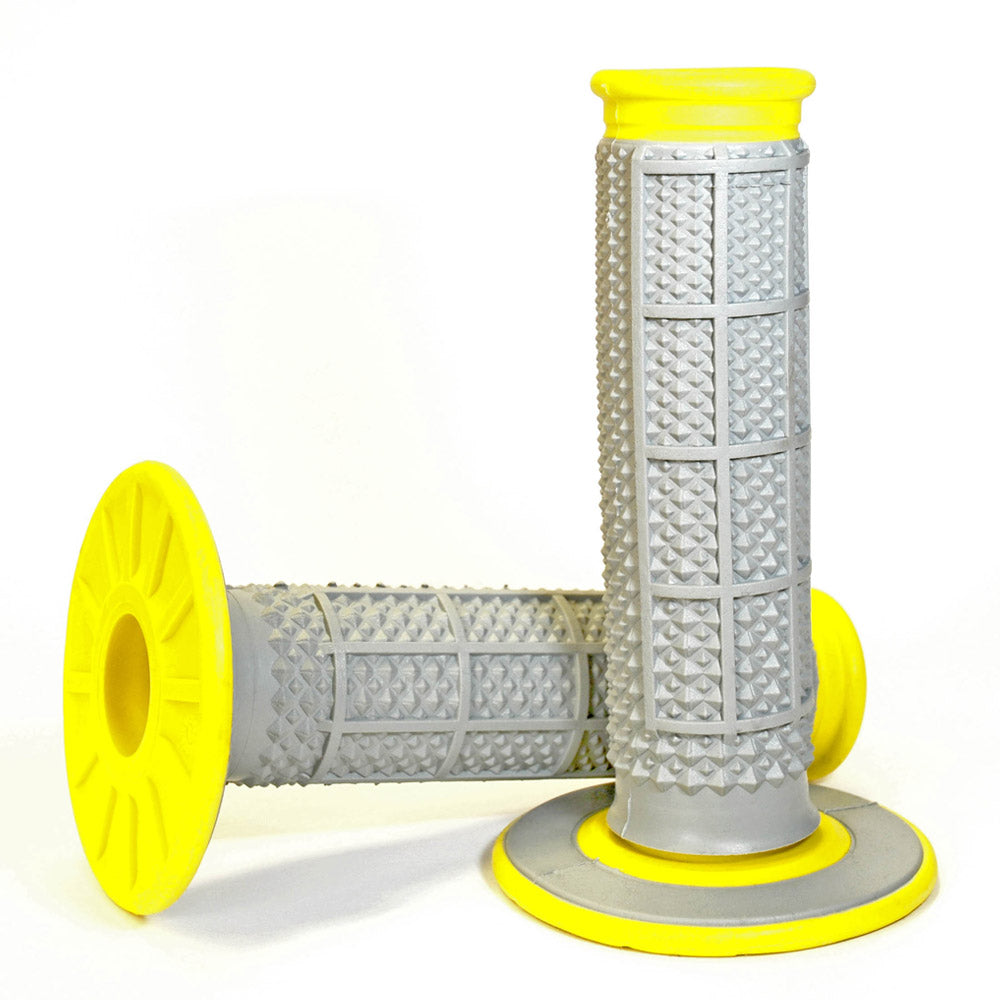 HANDLEBAR GRIP MX DUAL COMPOUND TAPERED 1/2 WAFFLE