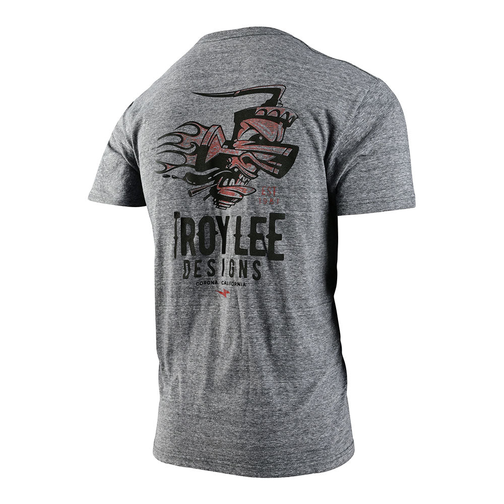 Troy Lee Designs Short Sleeve Tee Carb Snow Heather
