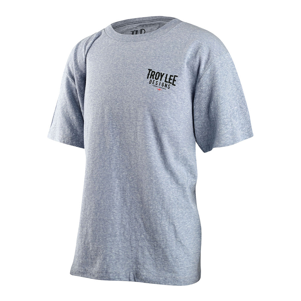 Troy Lee Designs Youth Short Sleeve Tee Carb Ash Heather