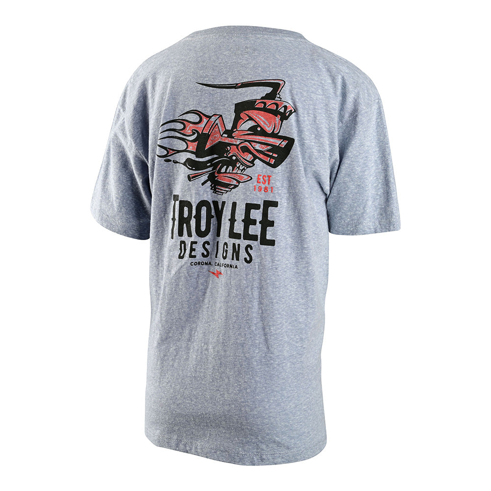 Troy Lee Designs Youth Short Sleeve Tee Carb Ash Heather