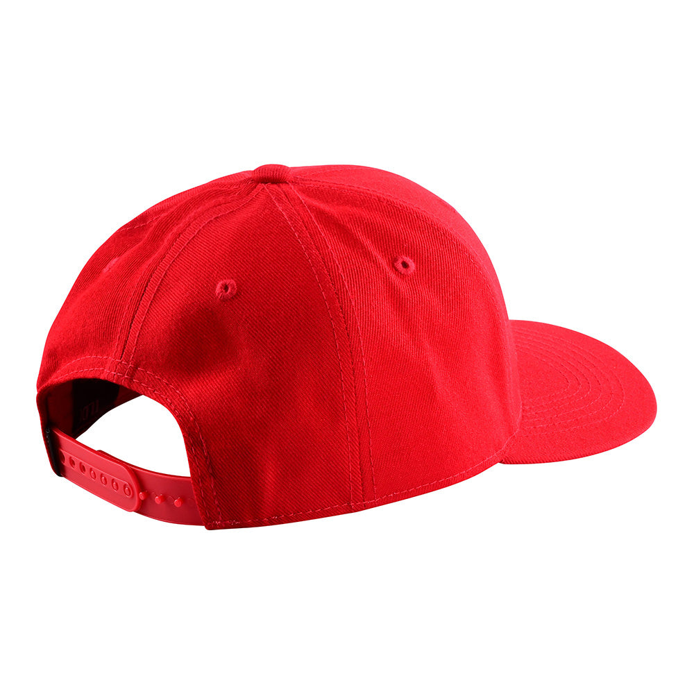 Troy Lee Designs Snapback Hat Crop Red / White