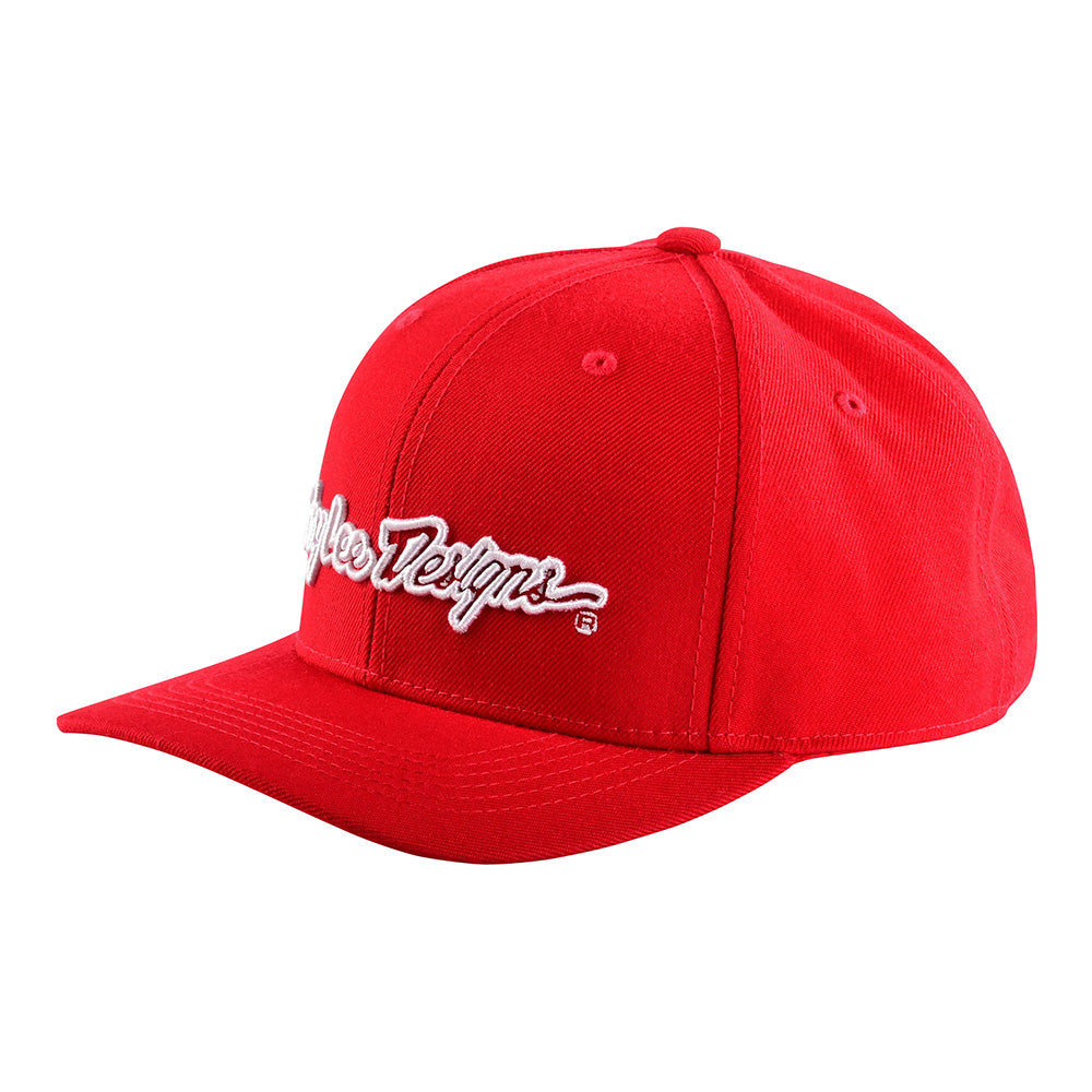 Troy Lee Designs Snapback Hat Signature Red / White