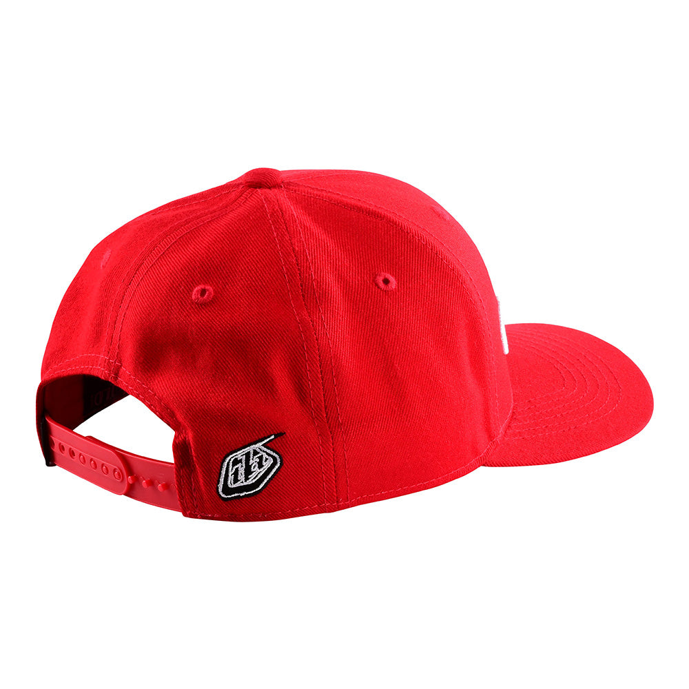 Troy Lee Designs Snapback Hat Signature Red / White