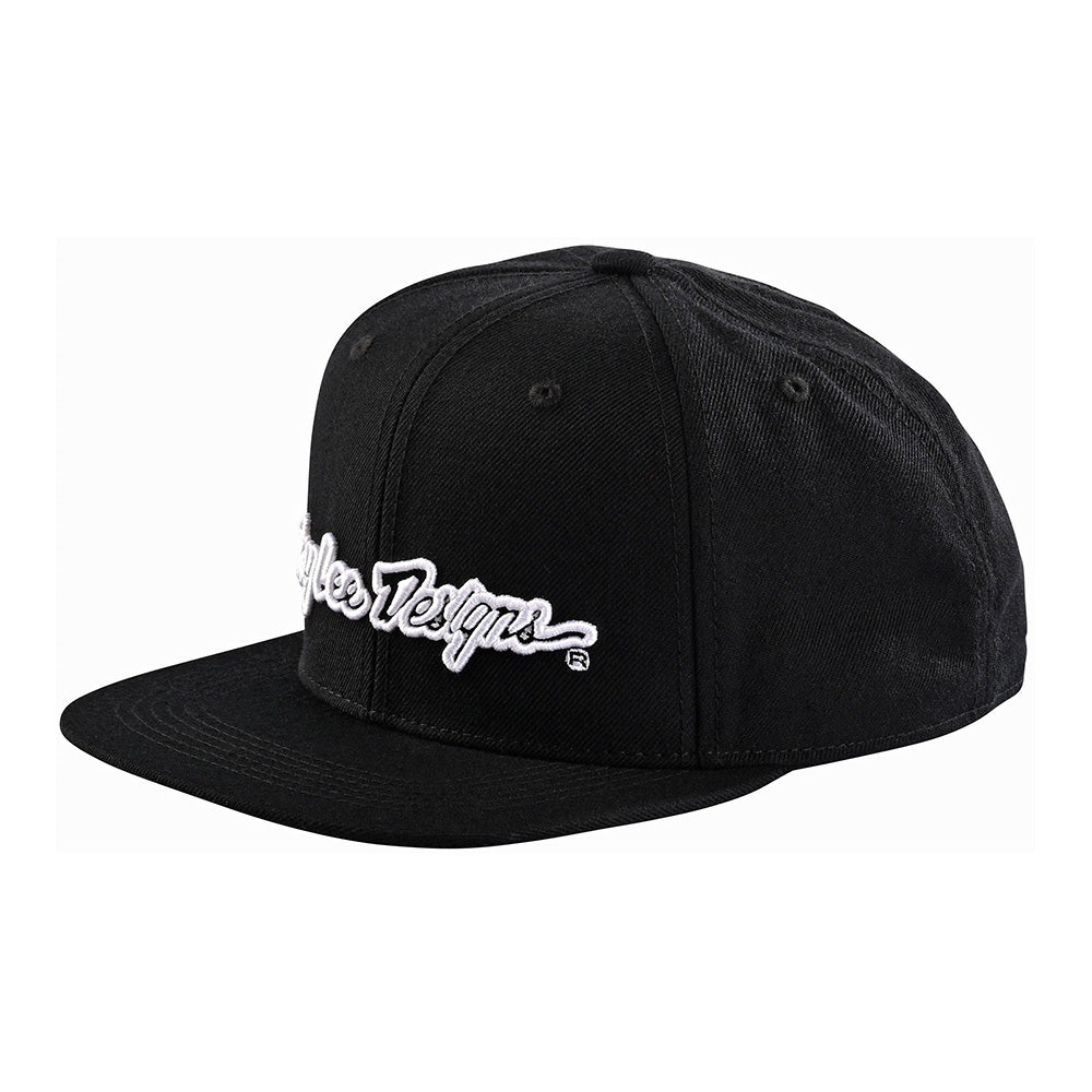 Troy Lee Designs Snapback Hat Signature Black / White