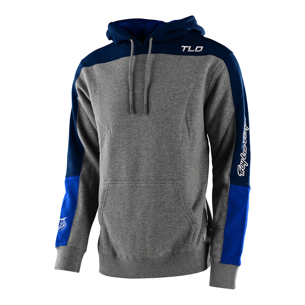 Troy Lee Designs Pullover Hoodie Holeshot Heather Gray / Blue