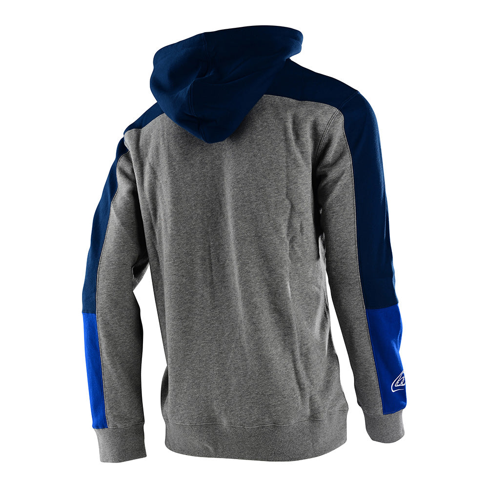 Troy Lee Designs Pullover Hoodie Holeshot Heather Gray / Blue