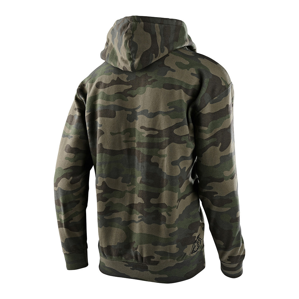 Troy Lee Designs Zip Up Hoodie Speed Logo Camo Green