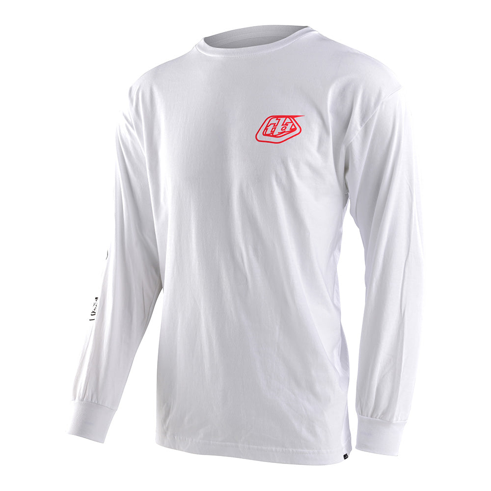 Troy Lee Designs Long Sleeve Tee Stamp White