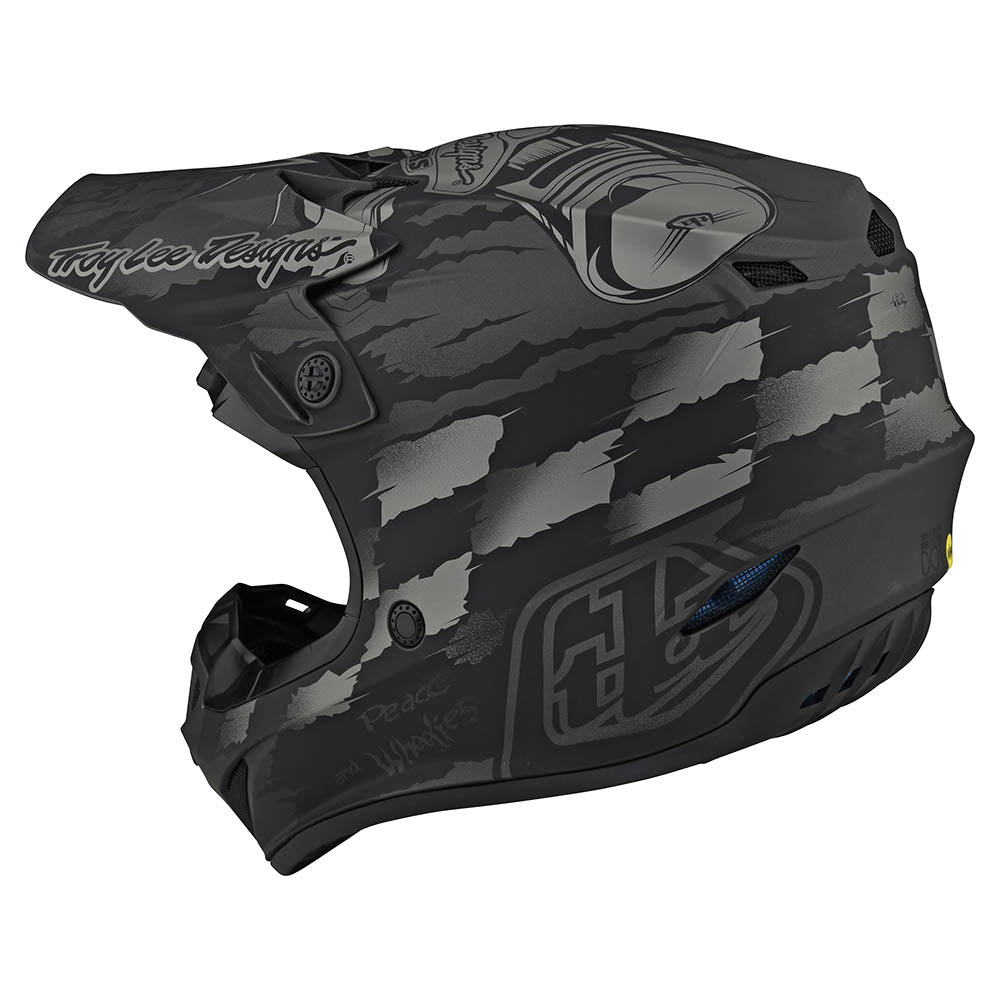 Troy Lee Designs SE4 Polyacrylite Helmet W/MIPS Strike Gray / Silver