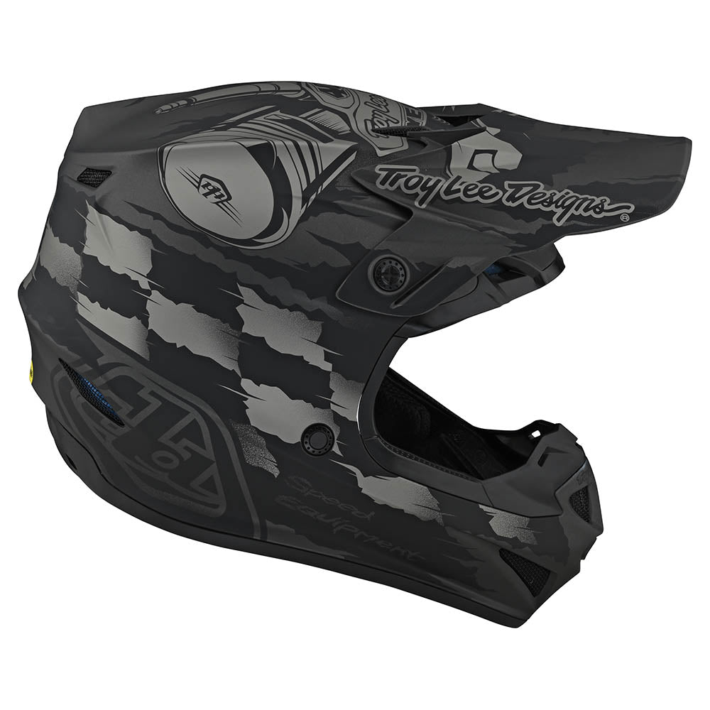 Troy Lee Designs SE4 Polyacrylite Helmet W/MIPS Strike Gray / Silver