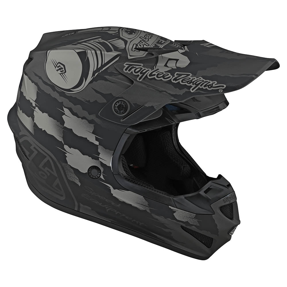 Troy Lee Designs SE4 Polyacrylite Helmet W/MIPS Strike Gray / Silver