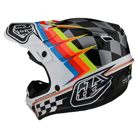 Troy Lee Designs SE4 Polyacrylite Helmet W/MIPS Warped White