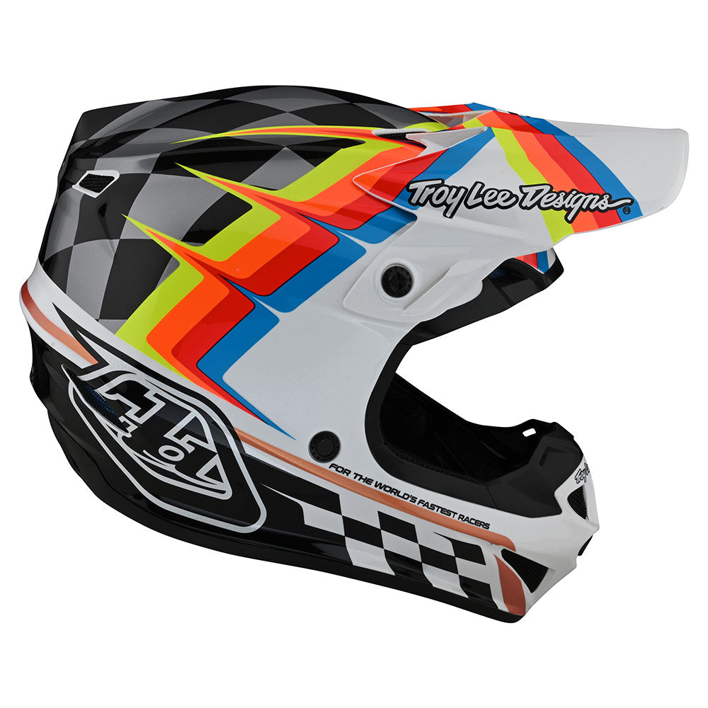 Troy Lee Designs SE4 Polyacrylite Helmet W/MIPS Warped White