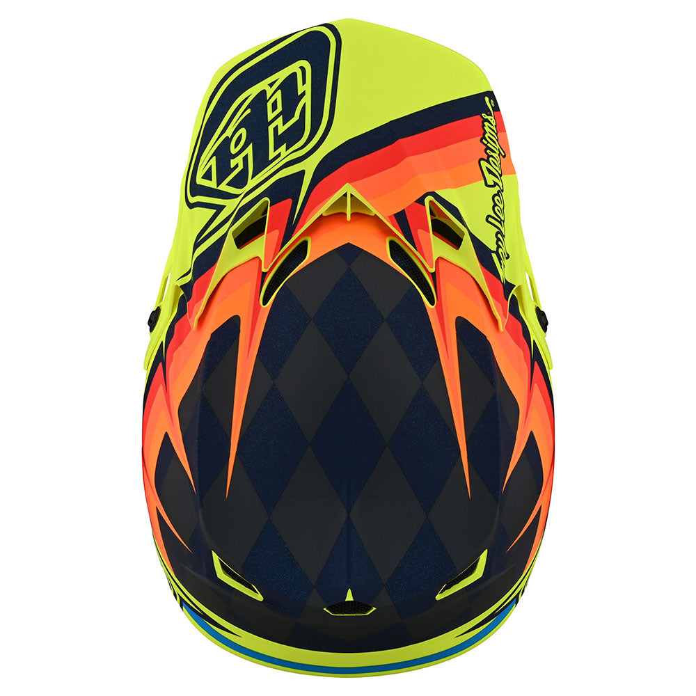 Troy Lee Designs SE4 Polyacrylite Helmet W/MIPS Warped Yellow