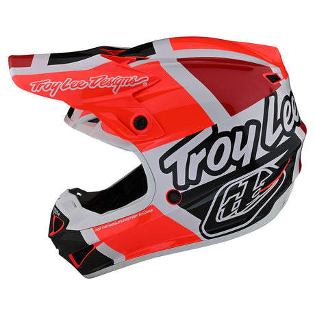 Troy Lee Designs Youth SE4 Polyacrylite Helmet W/MIPS Quattro Red / Charcoal