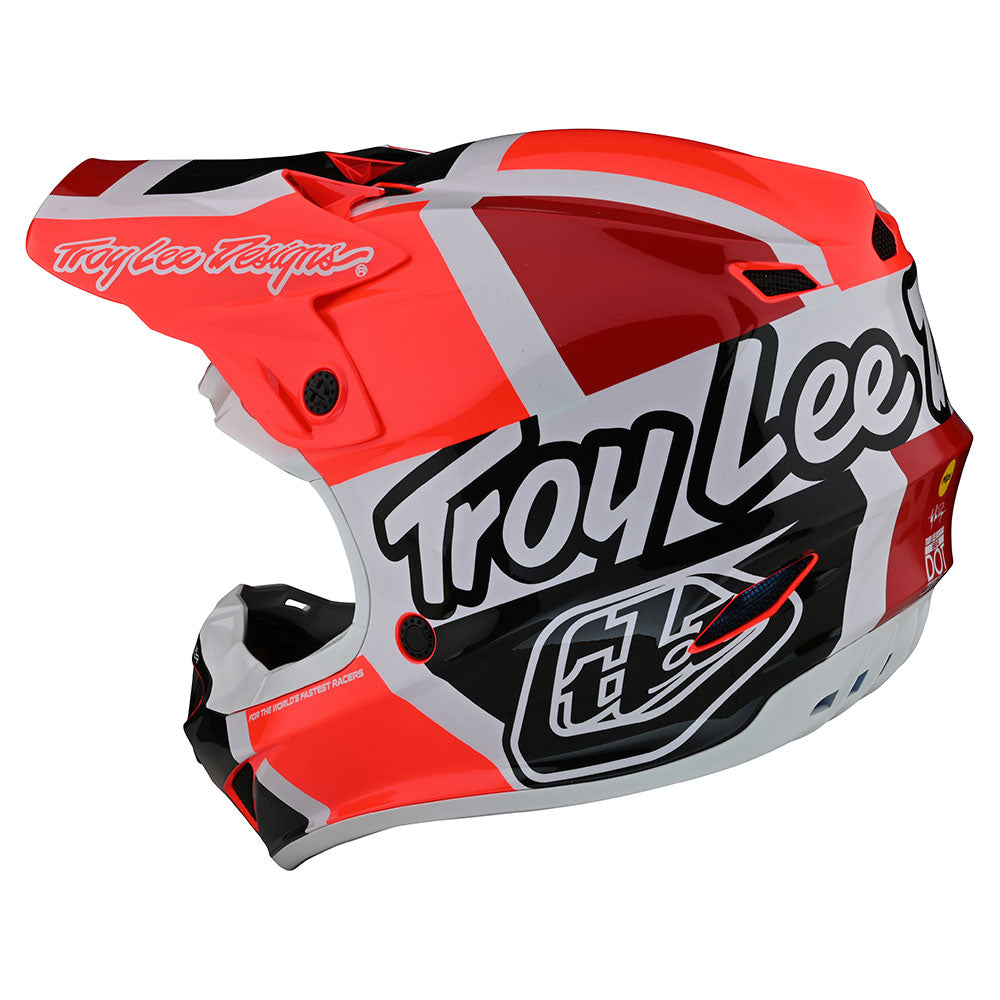 Troy Lee Designs Youth SE4 Polyacrylite Helmet W/MIPS Quattro Red / Charcoal