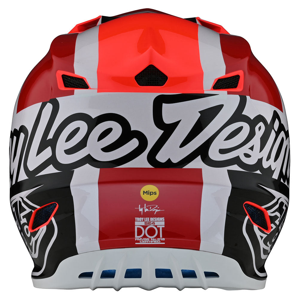 Troy Lee Designs Youth SE4 Polyacrylite Helmet W/MIPS Quattro Red / Charcoal