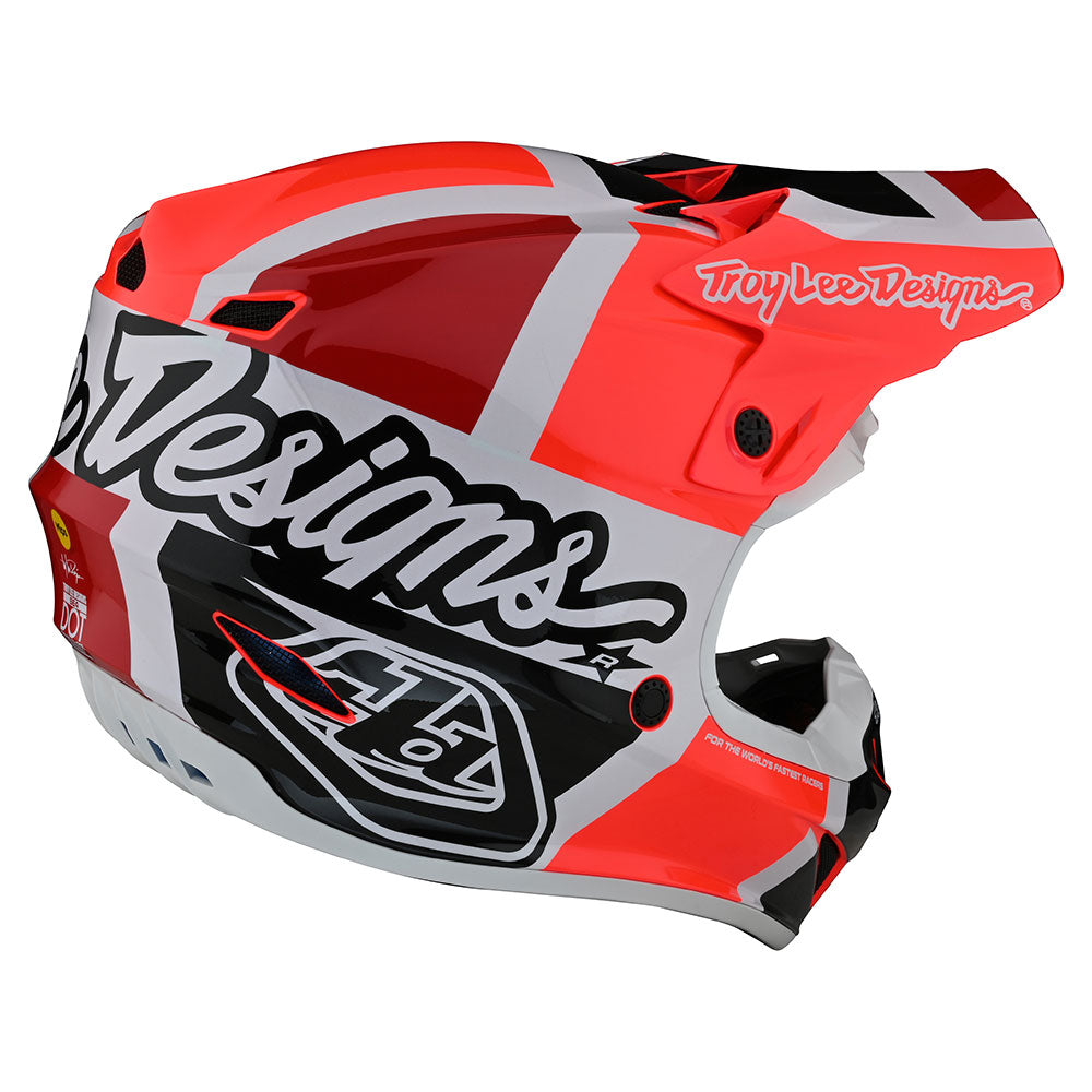 Troy Lee Designs Youth SE4 Polyacrylite Helmet W/MIPS Quattro Red / Charcoal