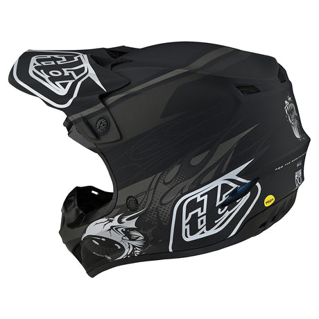 Troy Lee Designs Youth SE4 Polyacrylite Helmet W/MIPS Skooly Black