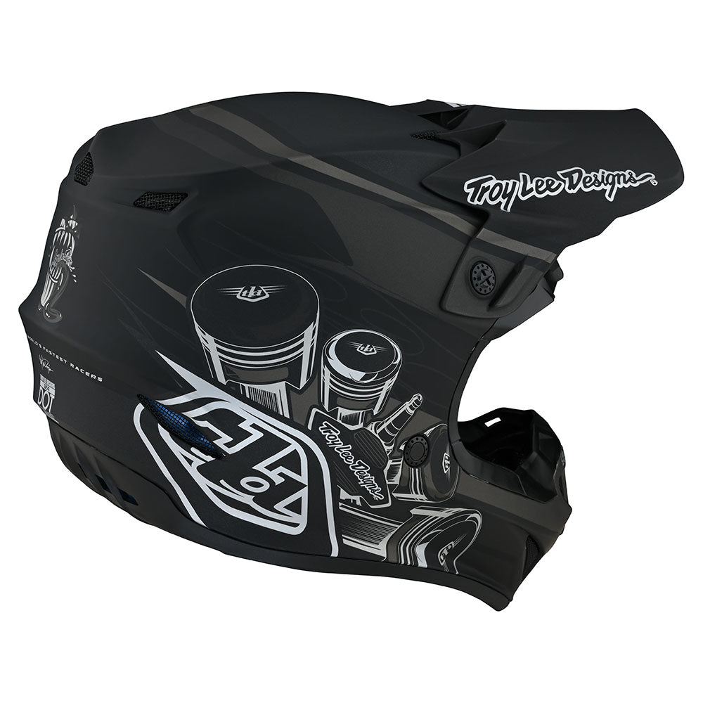 Troy Lee Designs Youth SE4 Polyacrylite Helmet W/MIPS Skooly Black