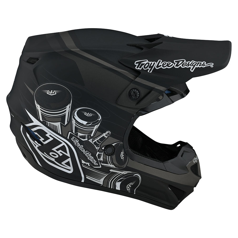 Troy Lee Designs Youth SE4 Polyacrylite Helmet W/MIPS Skooly Black