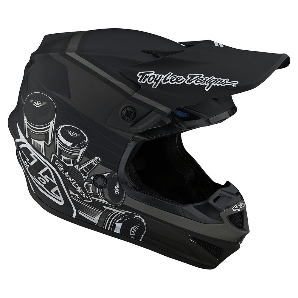 Troy Lee Designs Youth SE4 Polyacrylite Helmet W/MIPS Skooly Black