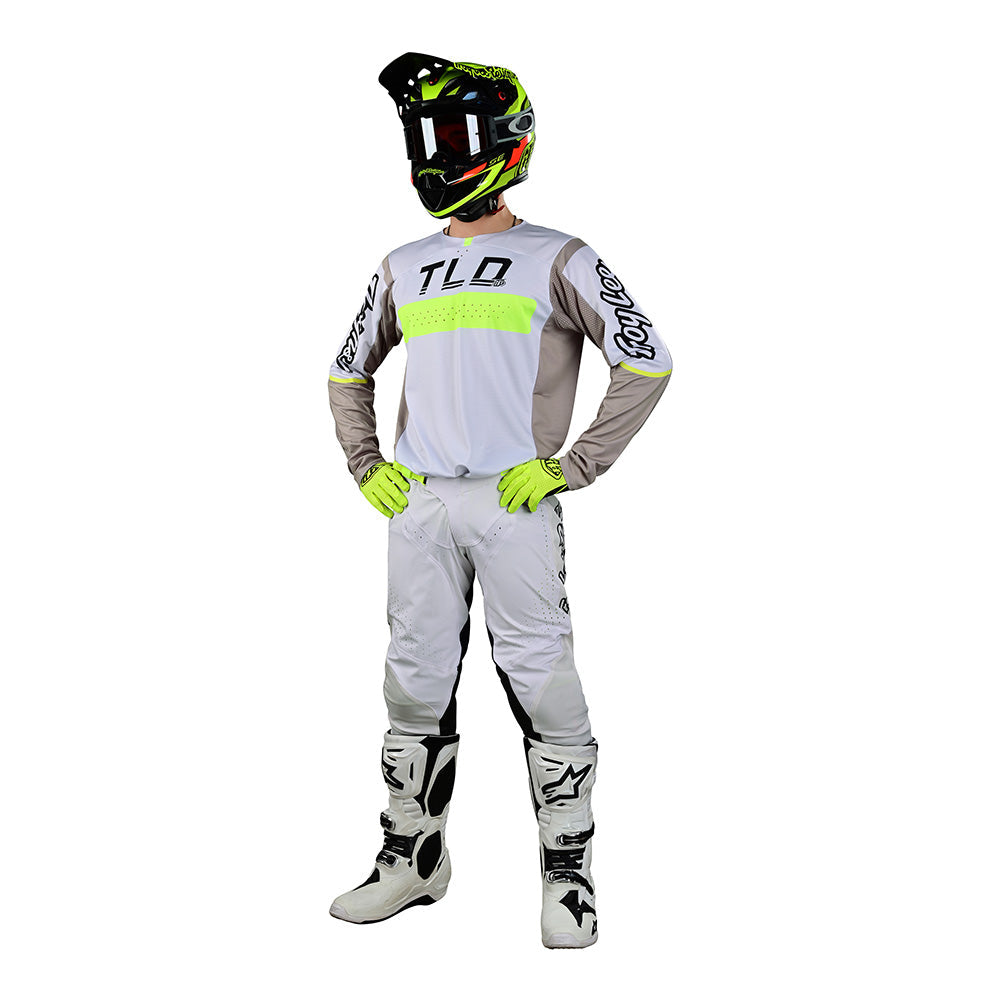 Troy Lee Designs SE Pro Jersey Grid Fog / Flo Yellow