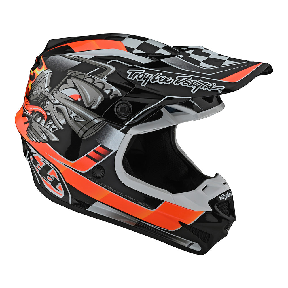Troy Lee Designs SE4 Polyacrylite Helmet W/MIPS Carb Black