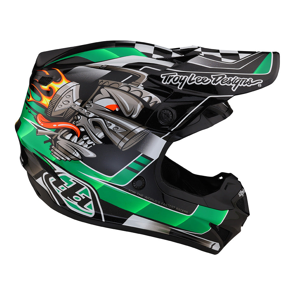 Troy Lee Designs SE4 Polyacrylite Helmet W/MIPS Carb Green