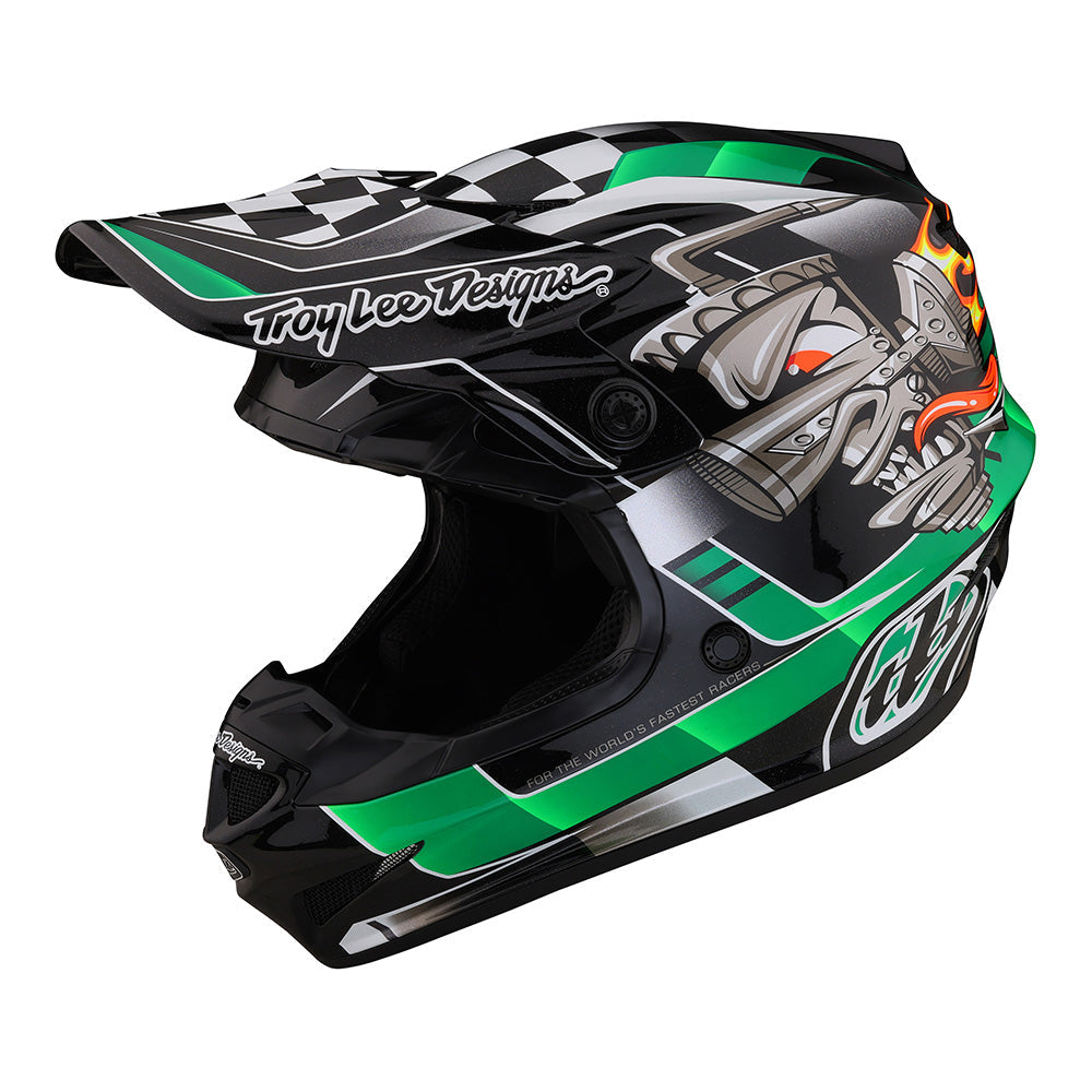 Troy Lee Designs SE4 Polyacrylite Helmet W/MIPS Carb Green