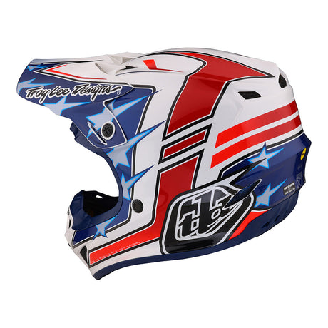 Troy Lee Designs SE4 Polyacrylite Helmet W/MIPS Flagstaff White