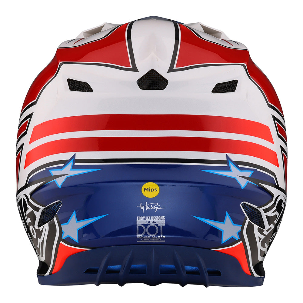 Troy Lee Designs SE4 Polyacrylite Helmet W/MIPS Flagstaff White