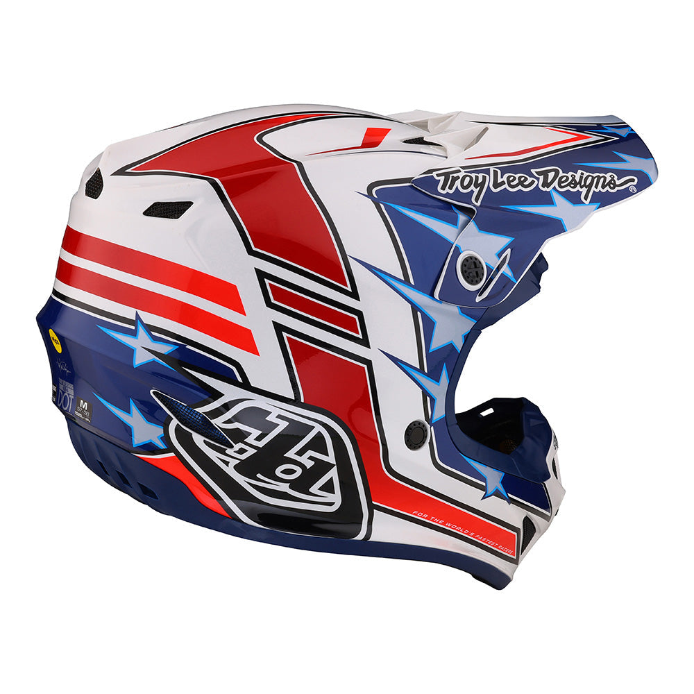 Troy Lee Designs SE4 Polyacrylite Helmet W/MIPS Flagstaff White