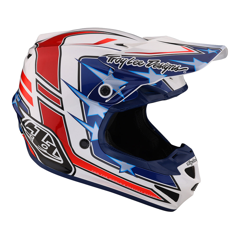 Troy Lee Designs SE4 Polyacrylite Helmet W/MIPS Flagstaff White